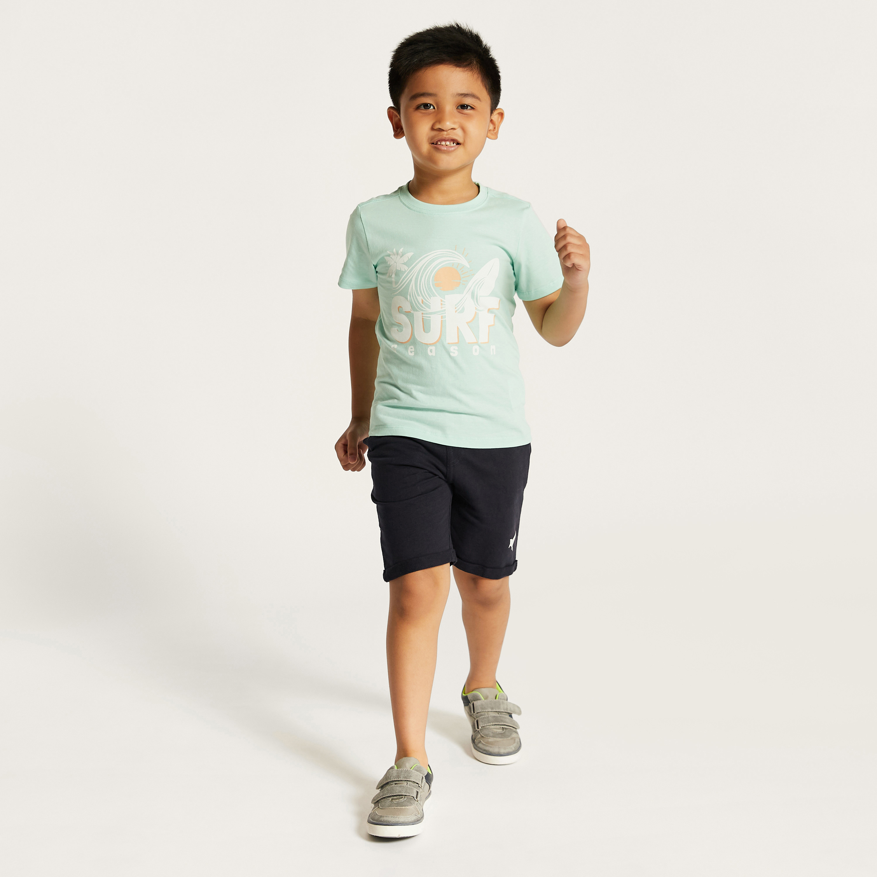 Juniors Printed Crew Neck T-shirt with Short Sleeves-boys-clothing-tshirtsandpolos-image-2