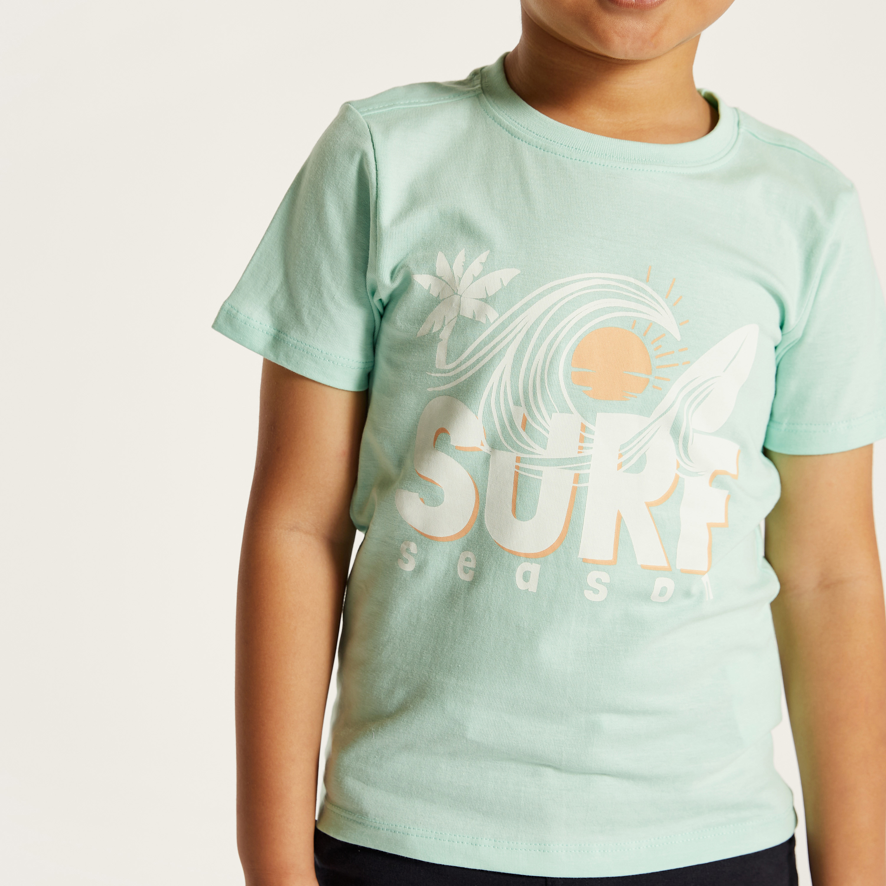 Juniors Printed Crew Neck T-shirt with Short Sleeves-boys-clothing-tshirtsandpolos-image-3