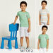 Juniors Printed T-shirt with Crew Neck and Short Sleeves - Set of 2-T Shirts-thumbnail-0