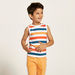 Juniors Striped T- shirt with Crew Neck-T Shirts-thumbnail-1