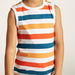 Juniors Striped T- shirt with Crew Neck-T Shirts-thumbnail-2