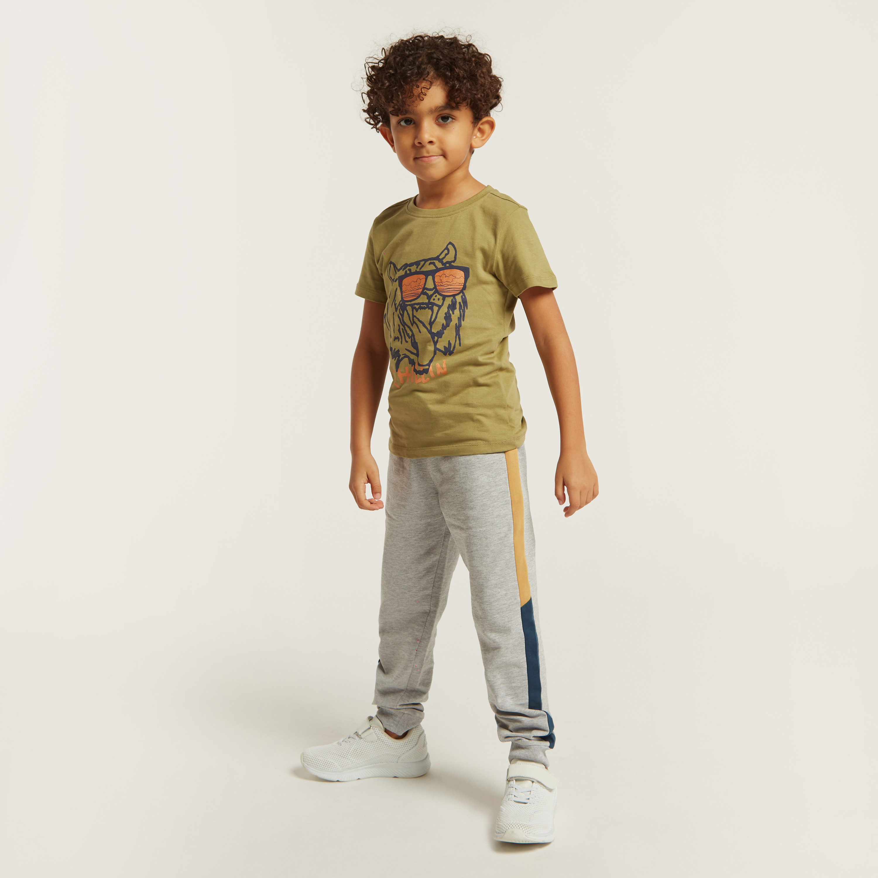 Juniors Graphic Print T-shirt with Short Sleeves - Set of 2-baby-boys-clothing-multipacks-image-2
