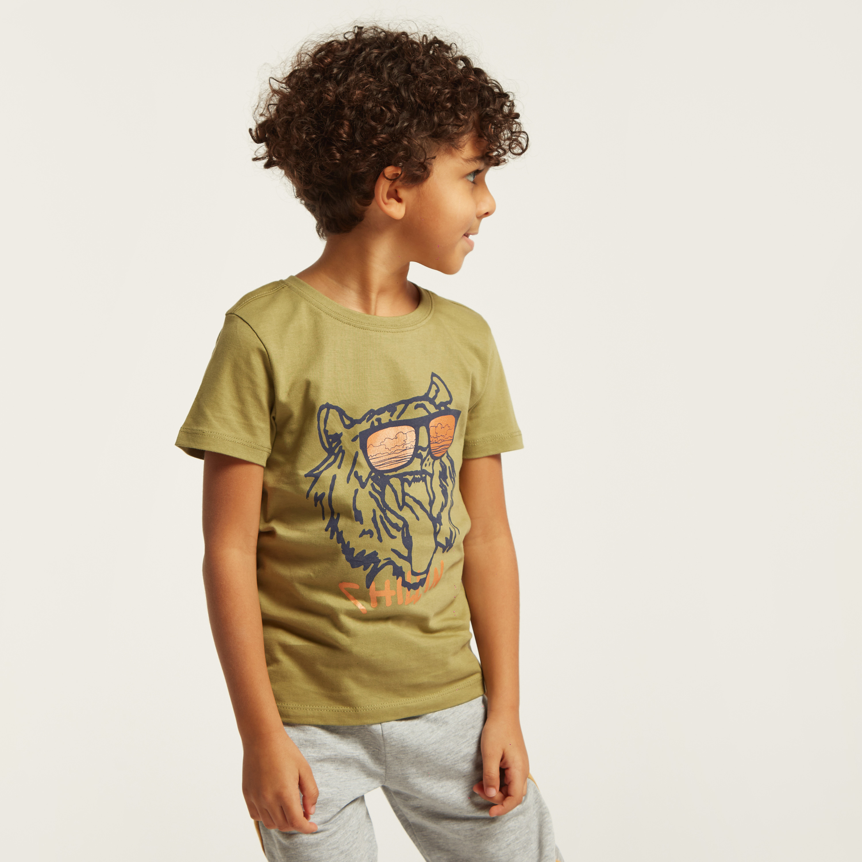 Juniors Graphic Print T-shirt with Short Sleeves - Set of 2-baby-boys-clothing-multipacks-image-3