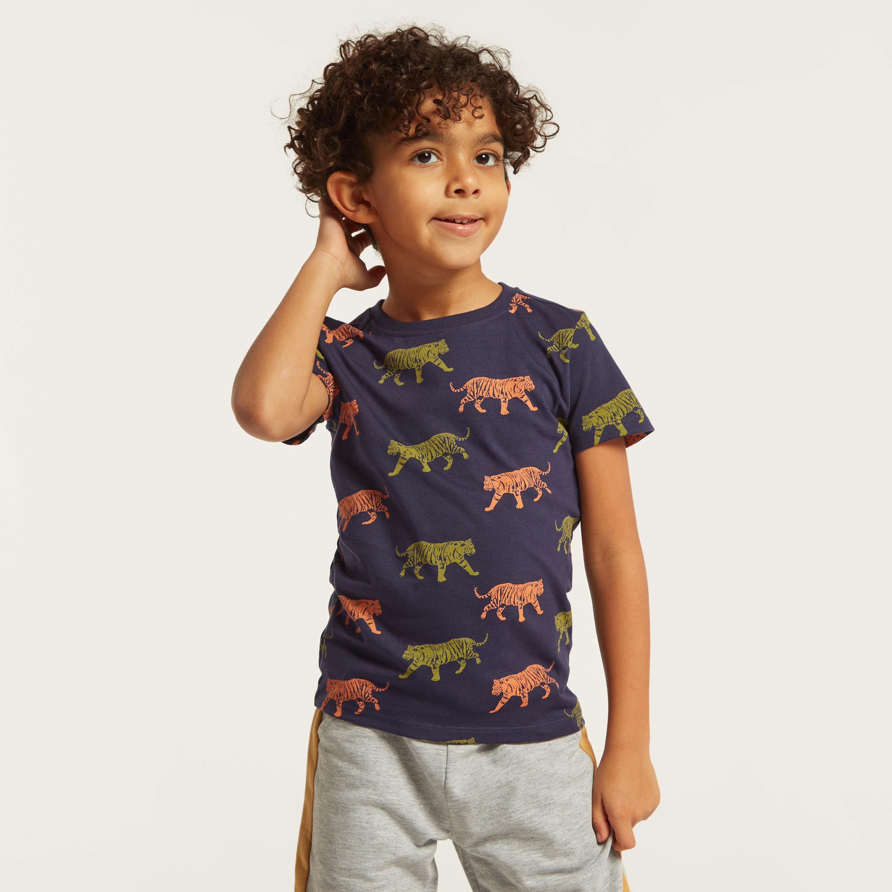 Juniors Graphic Print T-shirt with Short Sleeves - Set of 2-baby-boys-clothing-multipacks-image-6