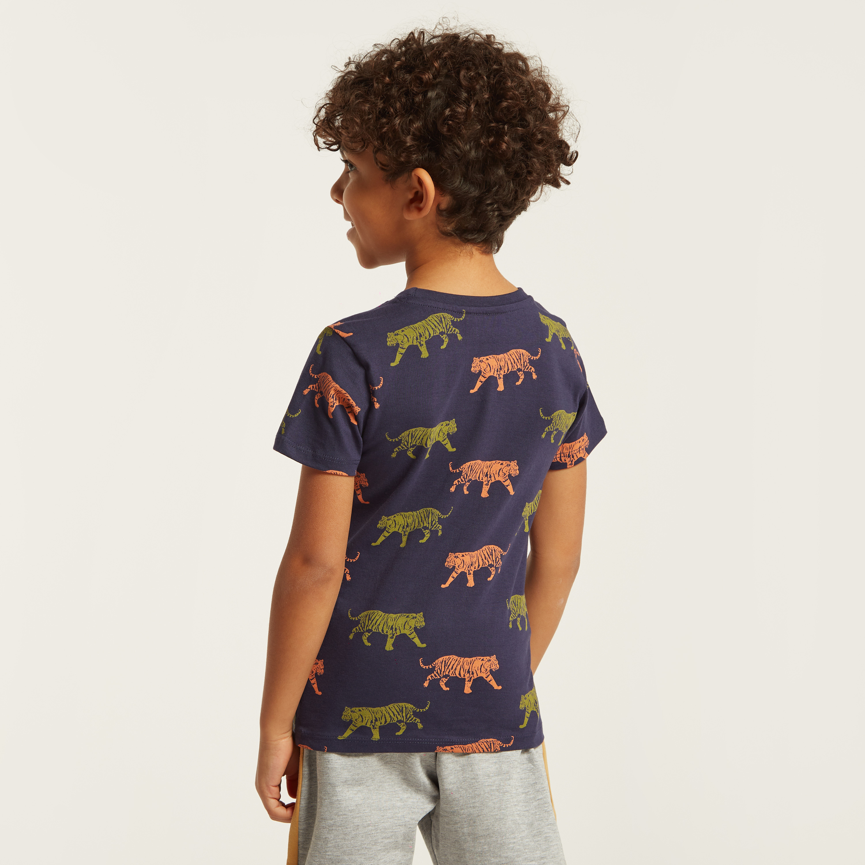 Juniors Graphic Print T-shirt with Short Sleeves - Set of 2-baby-boys-clothing-multipacks-image-7