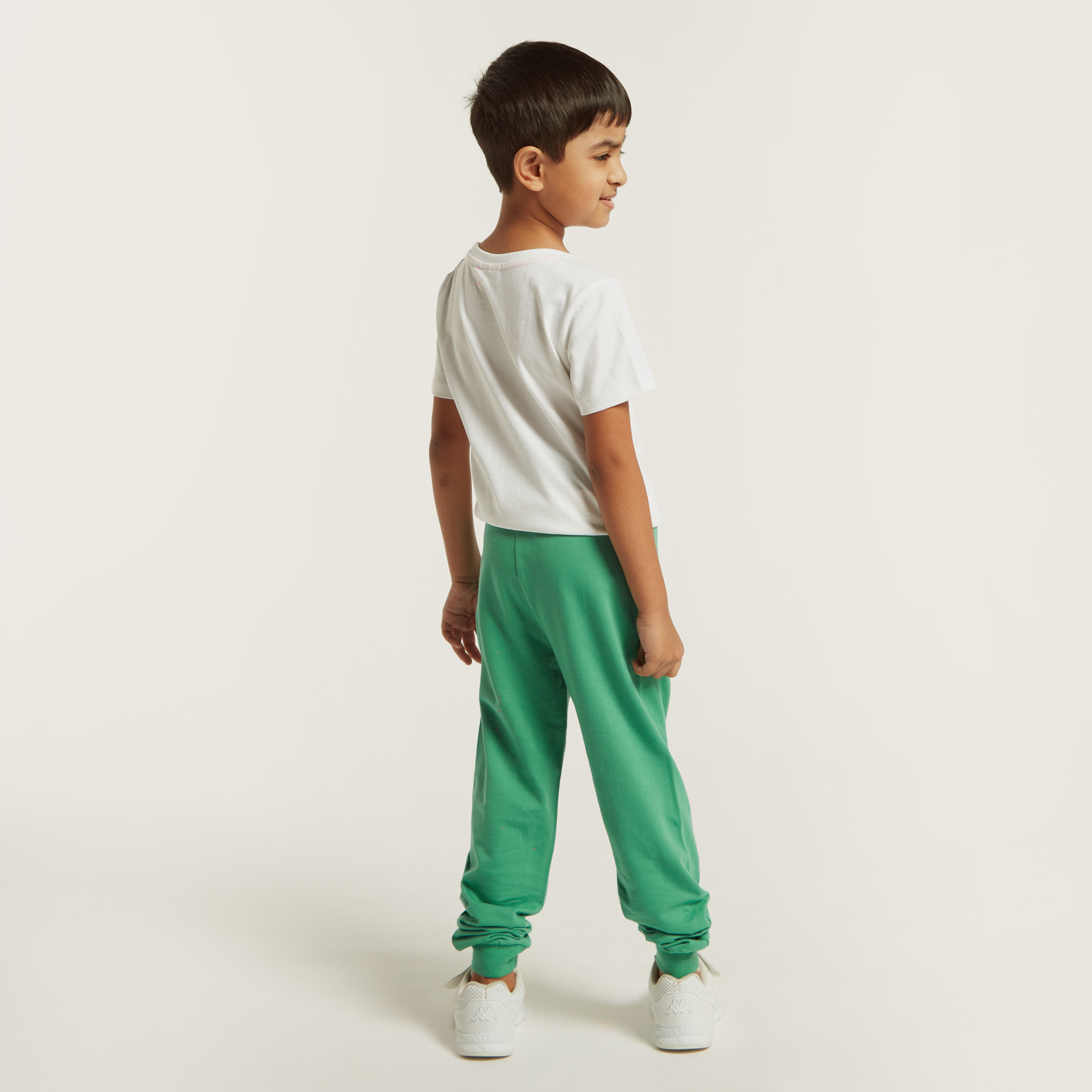 Juniors Solid Jog Pants with Pockets and Drawstring Closure-boys-clothing-bottoms-joggersandtrackpants-image-4