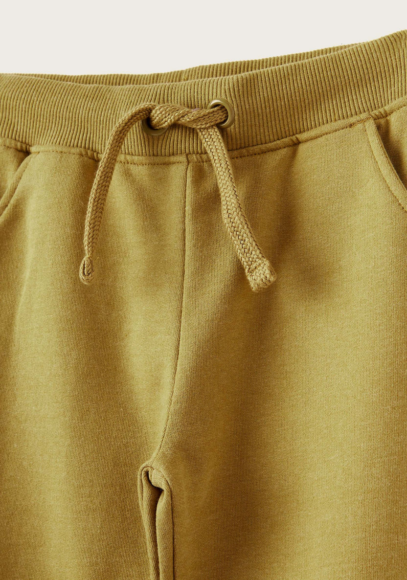 Juniors Solid Jog Pants with Pockets and Drawstring Closure-Joggers-image-1