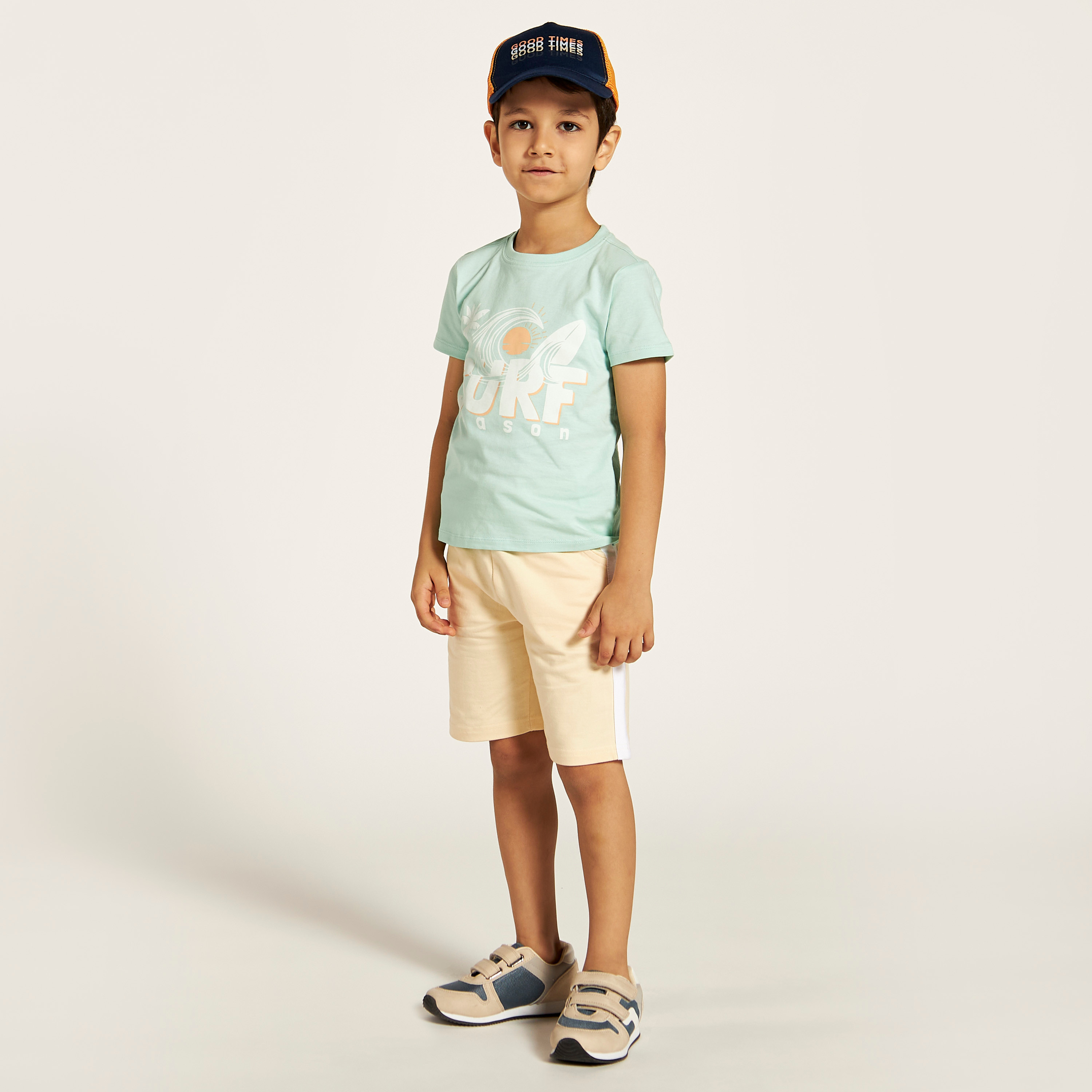 Juniors Solid Mid-Rise Shorts with Drawstring Closure and Pockets-baby-boys-clothing-bottoms-shorts-image-1