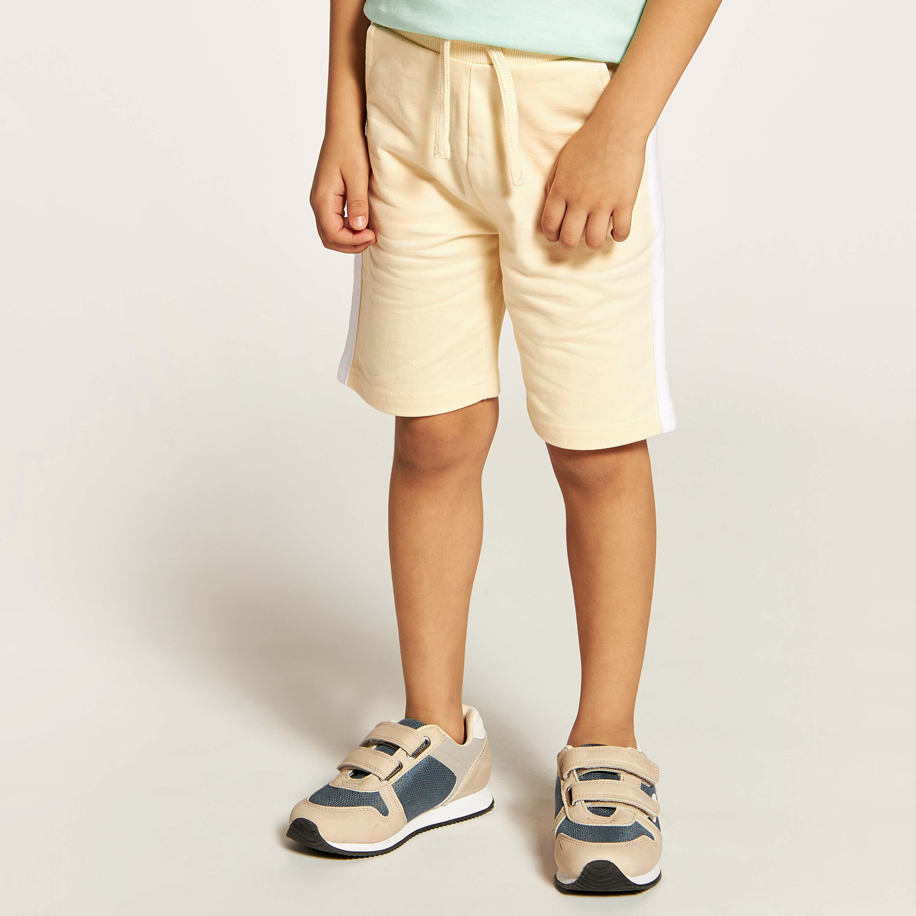 Juniors Solid Mid-Rise Shorts with Drawstring Closure and Pockets-baby-boys-clothing-bottoms-shorts-image-2