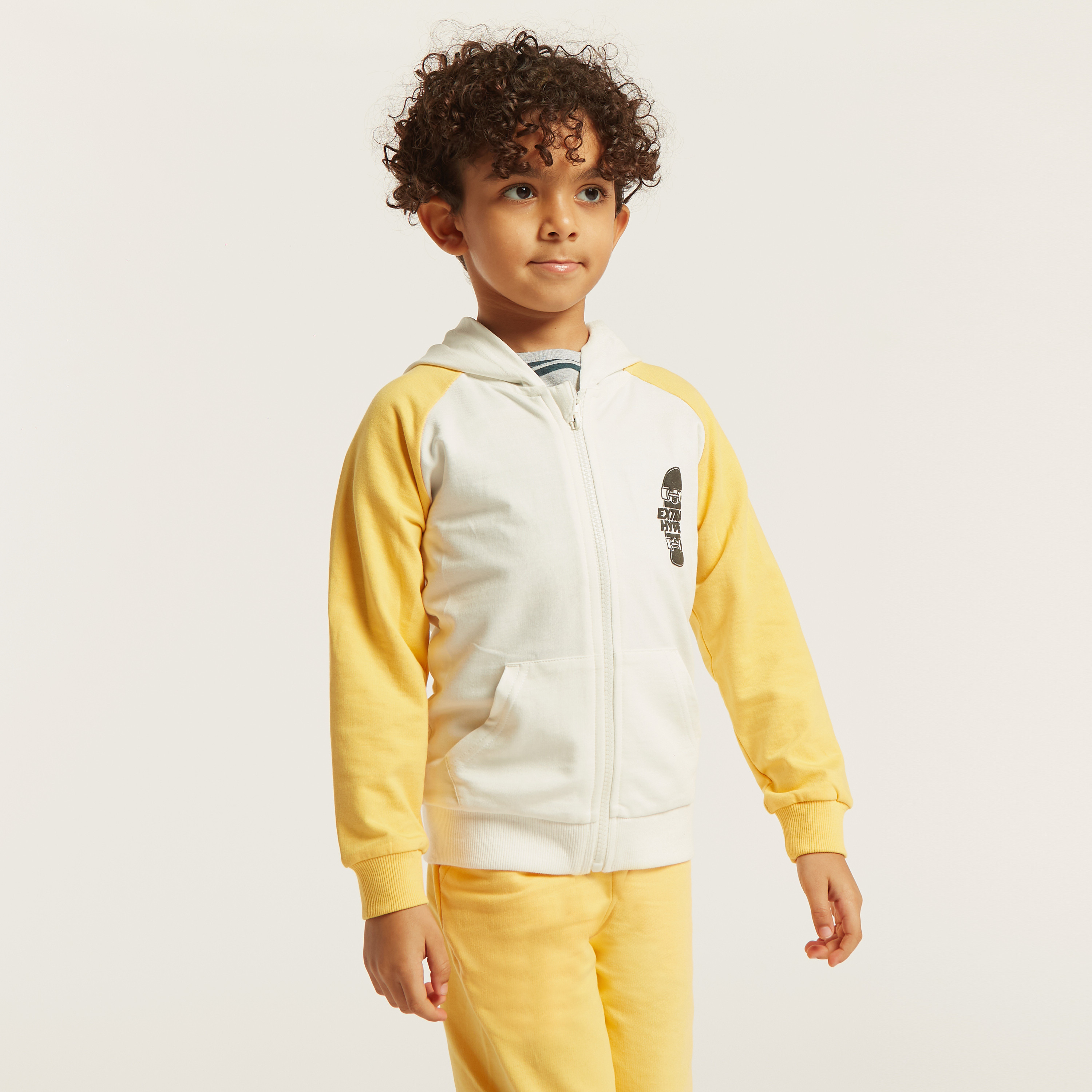 Juniors Graphic Print Hooded Sweatshirt 
