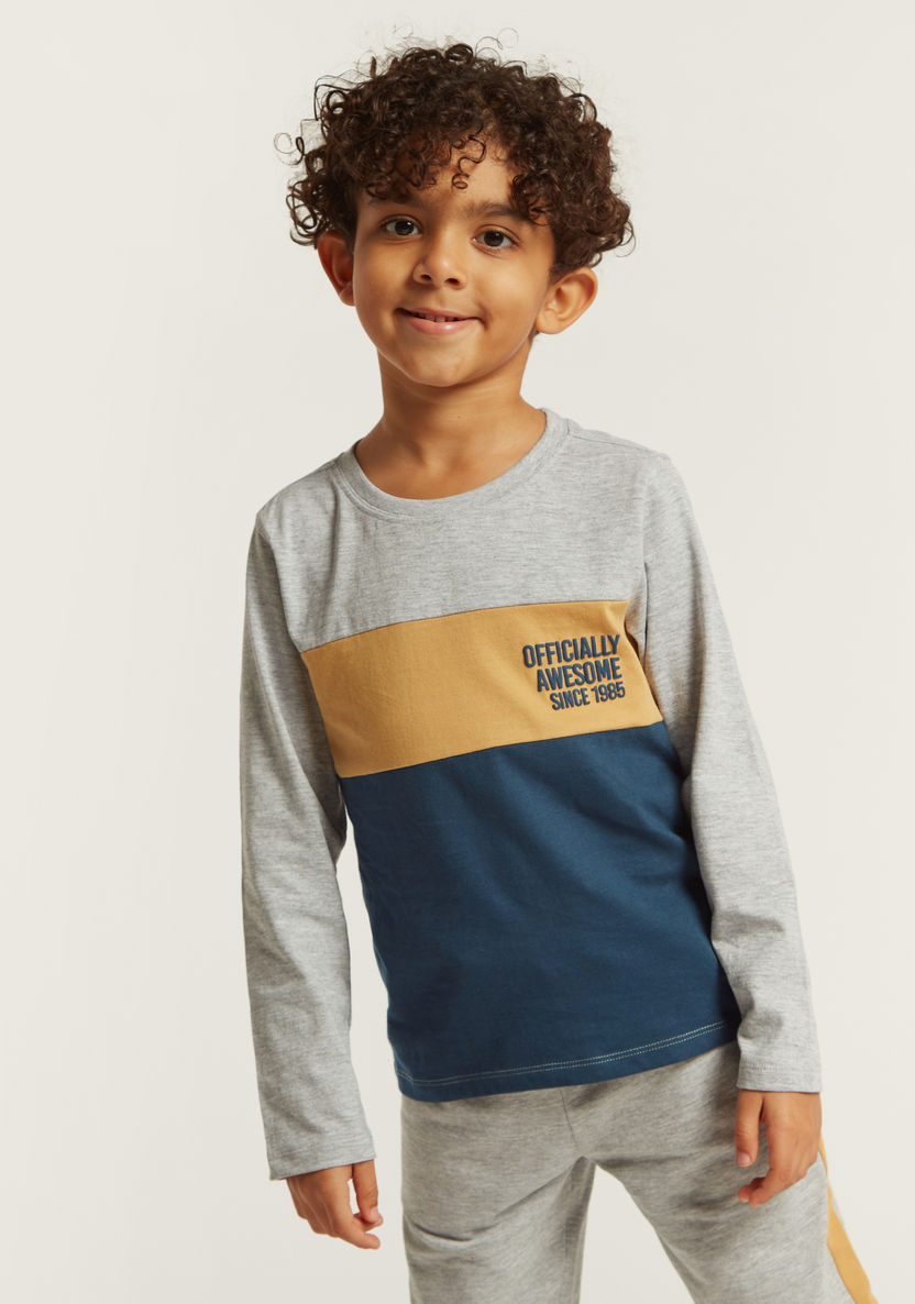 Juniors Panelled Sweatshirt and Jog Pants Set-Clothes Sets-image-2