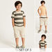 Juniors Assorted 3-Piece T-shirts and Shorts Set-Clothes Sets-thumbnail-0
