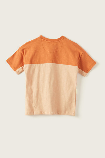 Juniors Colourblock T-shirt with Short Sleeves