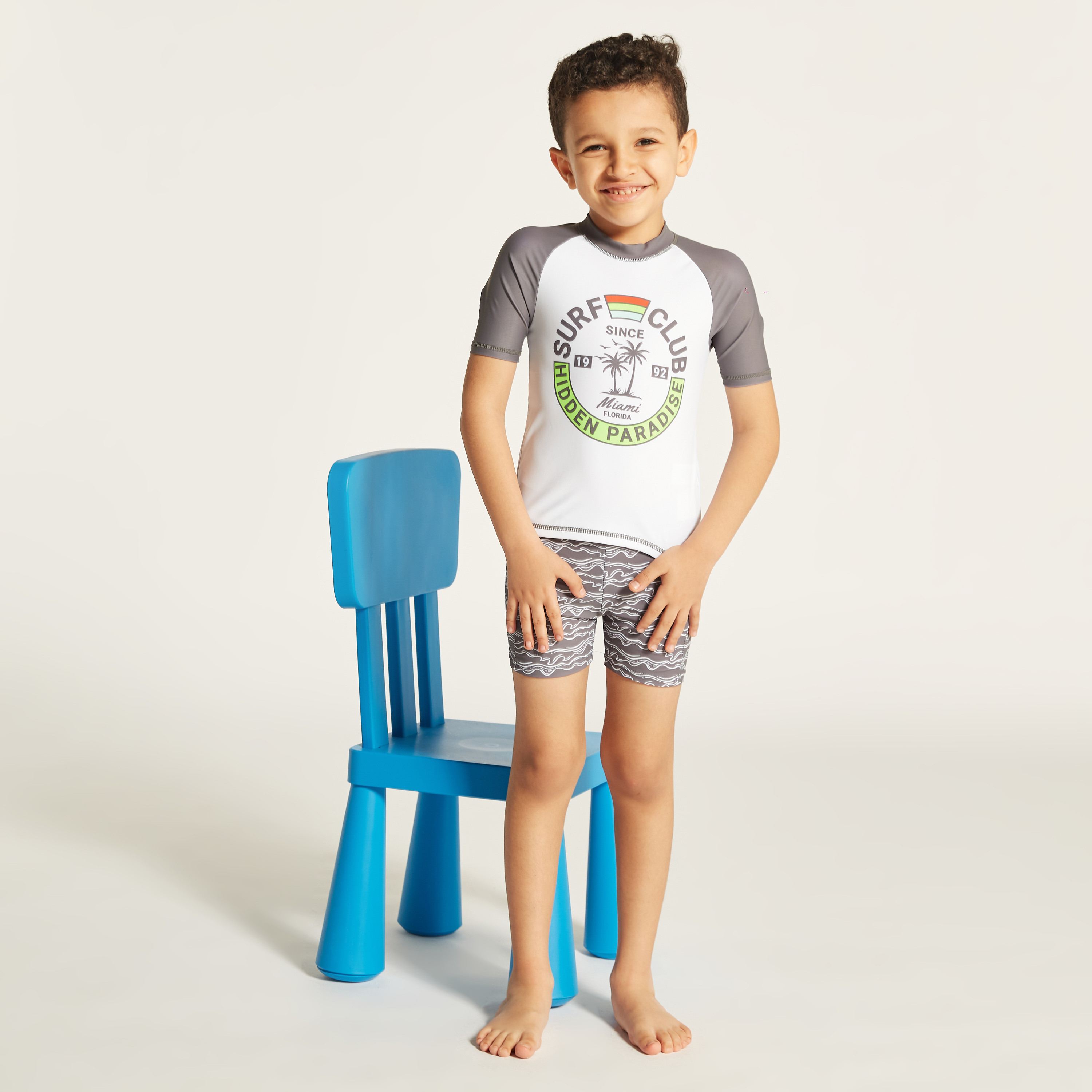 Buy Juniors Printed Rash Guard and Swim Shorts Set for Babies Online Centrepoint Oman