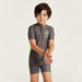 Juniors Printed Swimsuit with Short Sleeves and Zip Closure-Swimwear-thumbnail-2