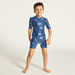 Juniors Printed Swimwear with Short Sleeves-Swimwear-thumbnail-1