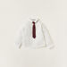 Juniors Solid Shirt with Long Sleeves and Tie-Shirts-thumbnail-0