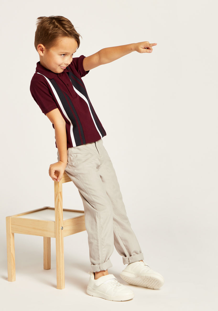 Juniors Solid Full Length Pants with Button Closure and Pockets-Pants-image-1