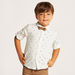 Juniors Printed Shirt with Shorts and Bow Tie-Clothes Sets-thumbnail-2