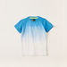 XYZ Ombre Printed T-shirt with Crew Neck and Short Sleeves-T Shirts-thumbnail-0