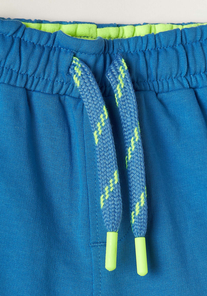 XYZ Solid Shorts with Drawstring Closure and Pockets-Bottoms-image-1