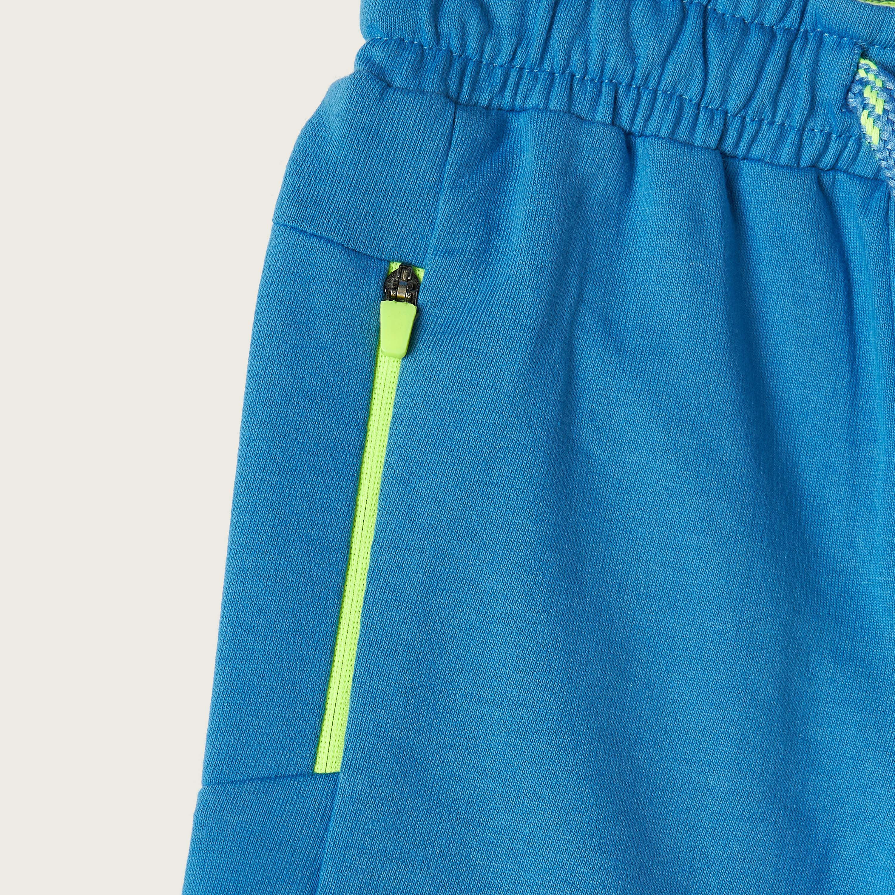 XYZ Solid Shorts with Drawstring Closure and Pockets-baby-boys-clothing-sportswear-bottoms-image-3