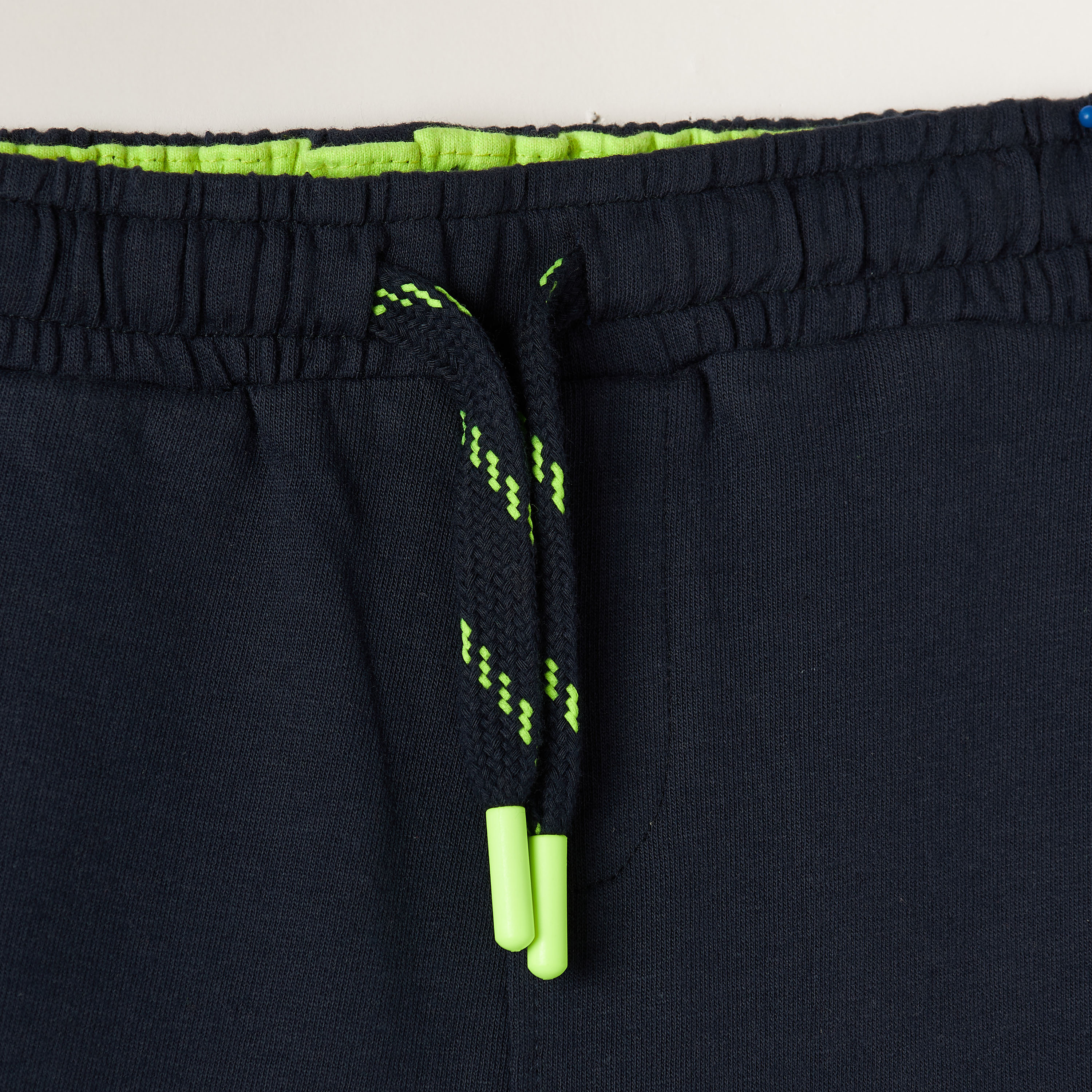 XYZ Solid Shorts with Drawstring Closure and Pockets-baby-boys-clothing-sportswear-bottoms-image-2