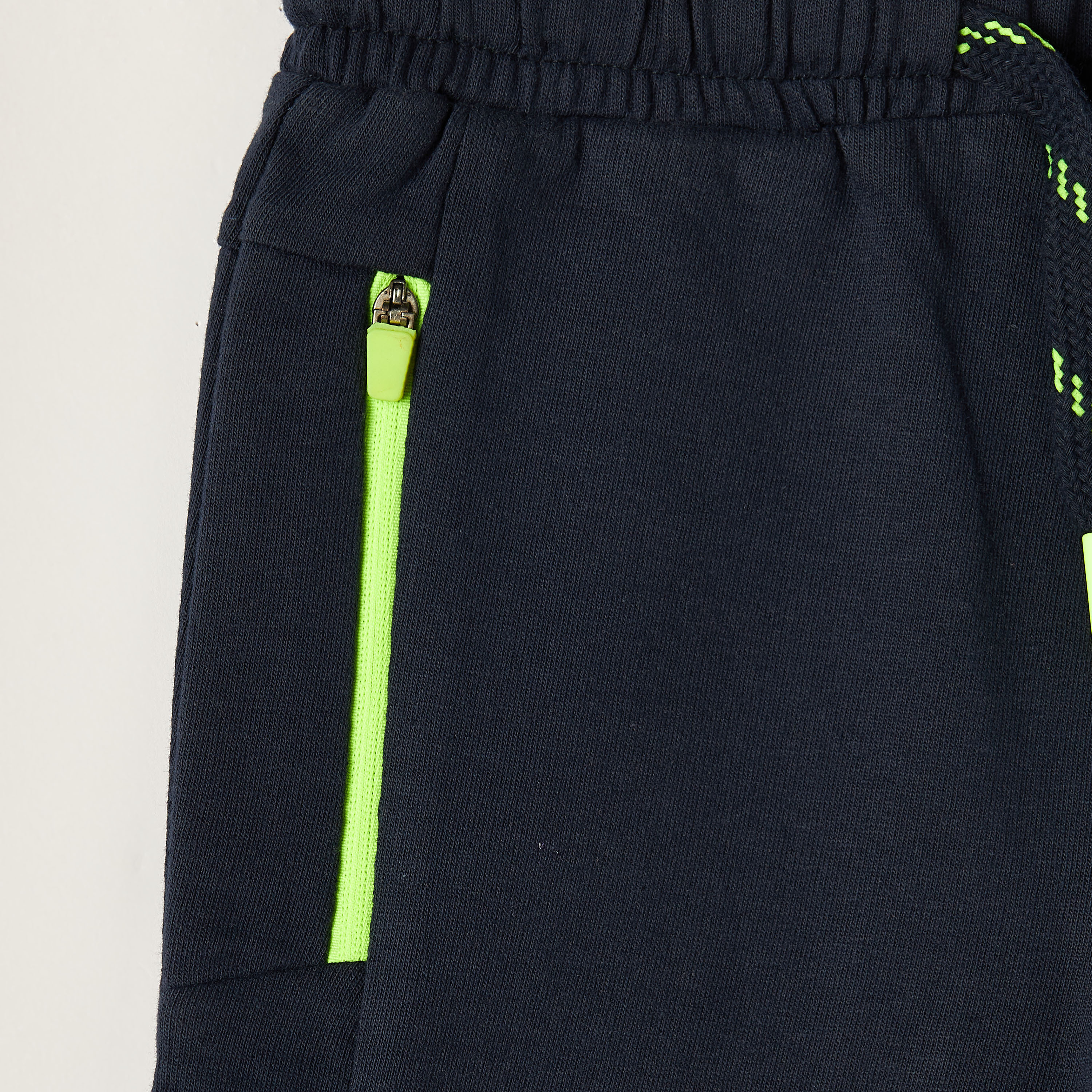 XYZ Solid Shorts with Drawstring Closure and Pockets-baby-boys-clothing-sportswear-bottoms-image-3