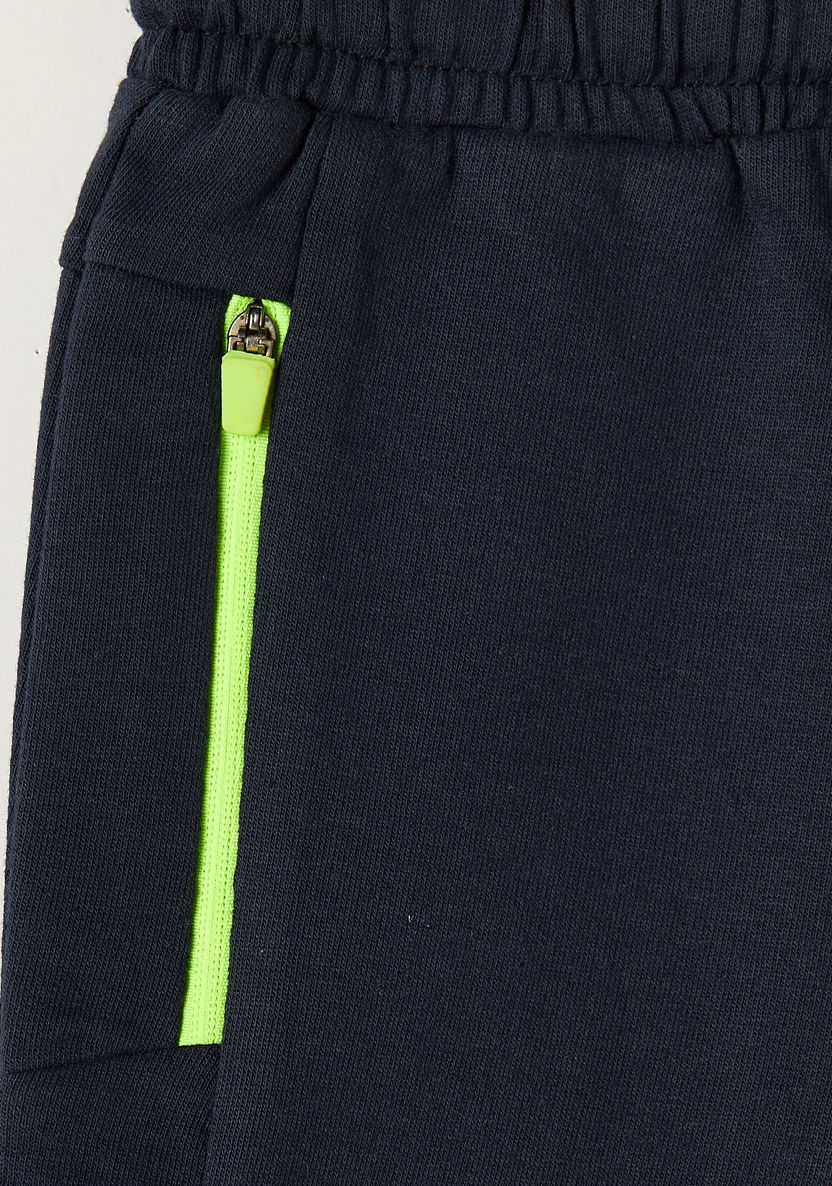 XYZ Solid Shorts with Drawstring Closure and Pockets-Shorts-image-2