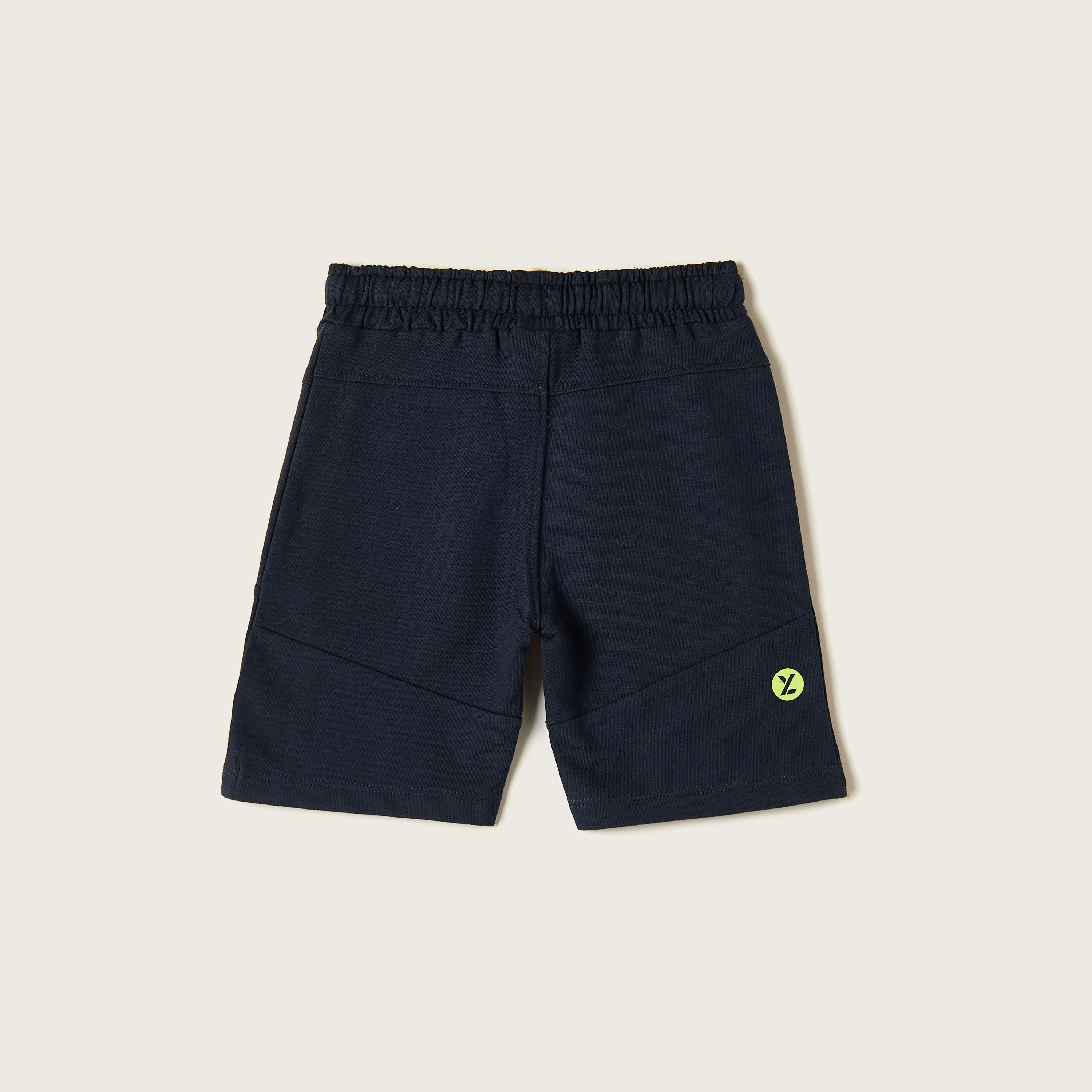 XYZ Solid Shorts with Drawstring Closure and Pockets-baby-boys-clothing-sportswear-bottoms-image-4