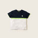 XYZ Panelled Crew Neck T-shirt and Shorts Set-Clothes Sets-thumbnail-2