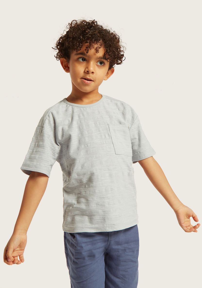 Eligo Striped T-shirt with Short Sleeves and Pocket-T Shirts-image-0