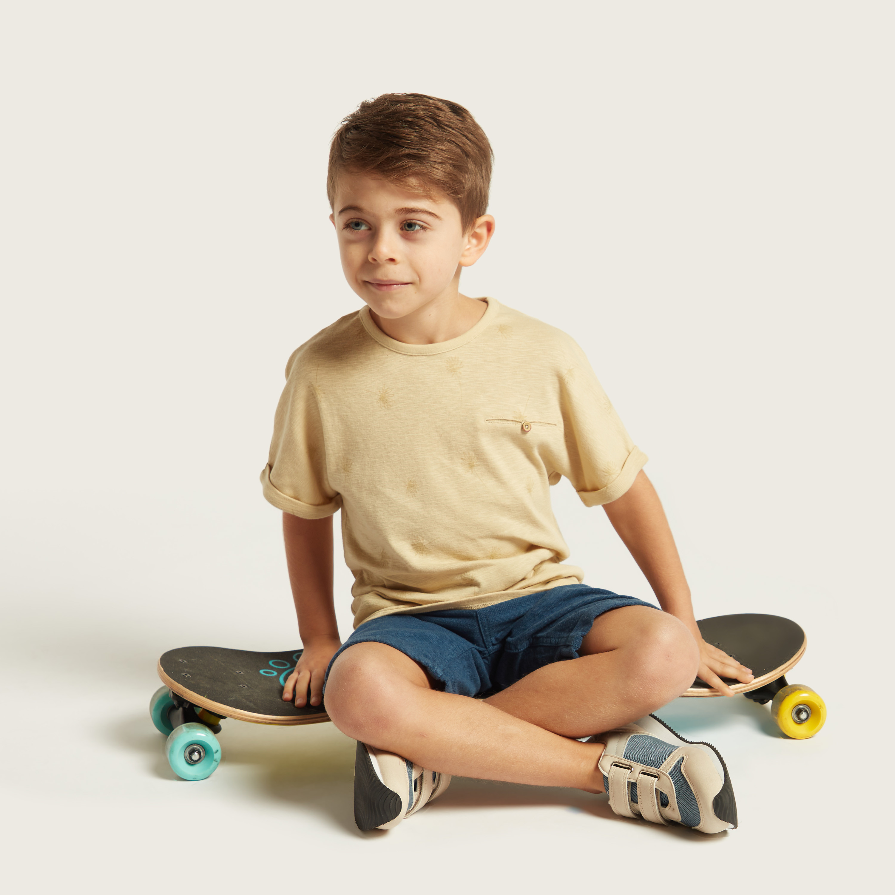 Eligo All-Over Printed T-shirt with Short Sleeves and Pocket Detail-boys-clothing-tshirtsandpolos-image-1
