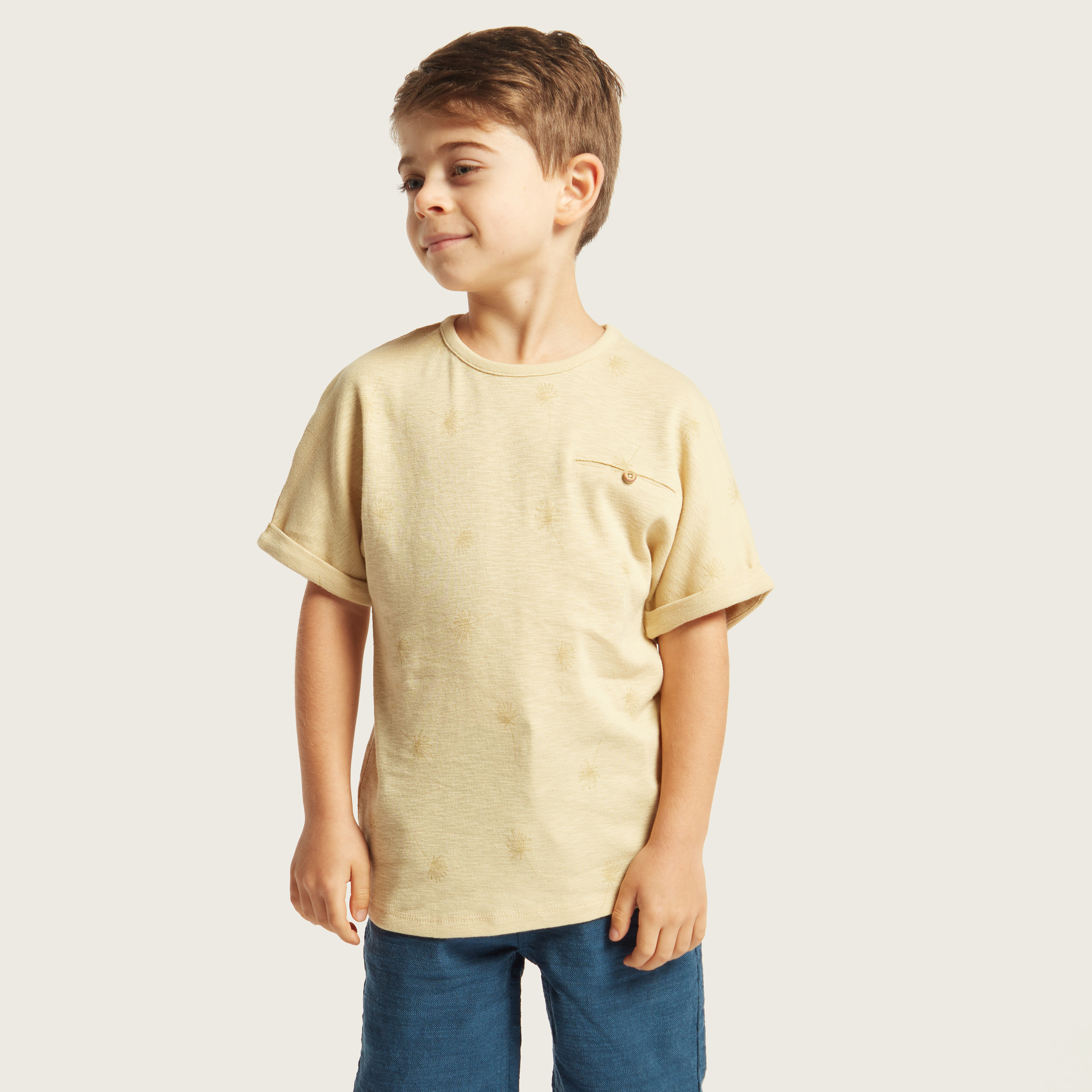 Eligo All-Over Printed T-shirt with Short Sleeves and Pocket Detail-boys-clothing-tshirtsandpolos-image-2