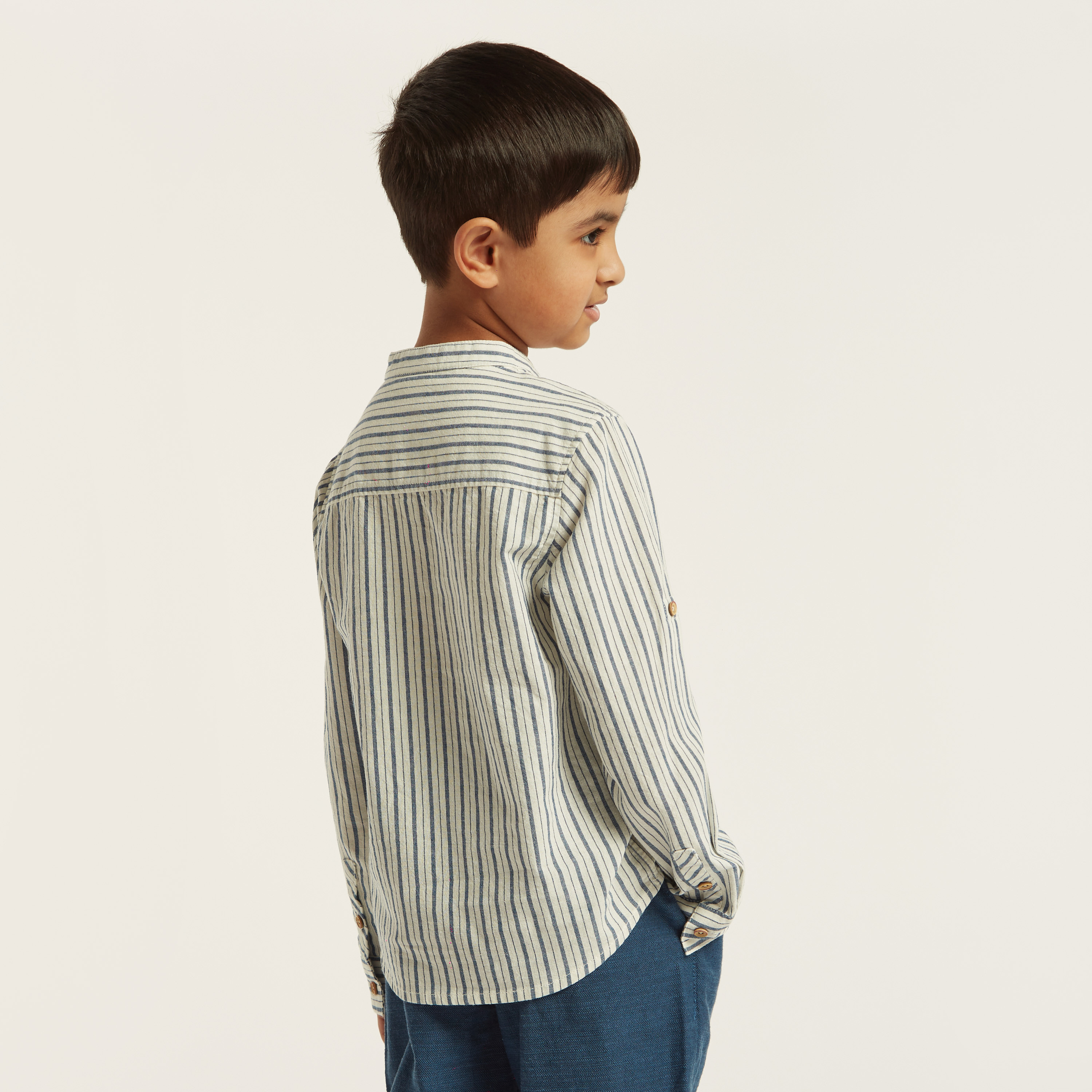 Eligo Striped Shirt with Long Sleeves-boys-clothing-shirts-image-3
