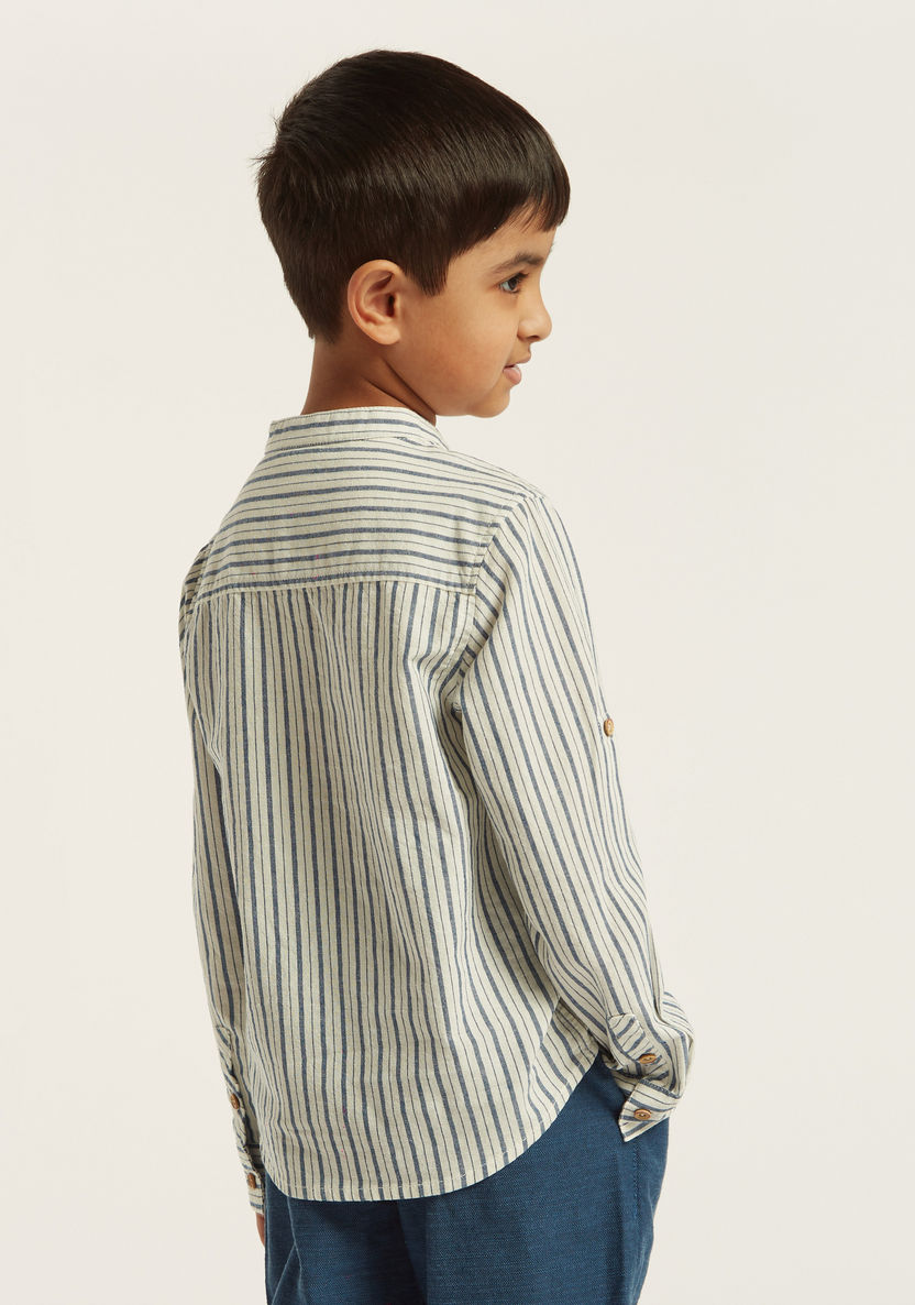 Striped Shirt with Long Sleeves-Shirts-image-2