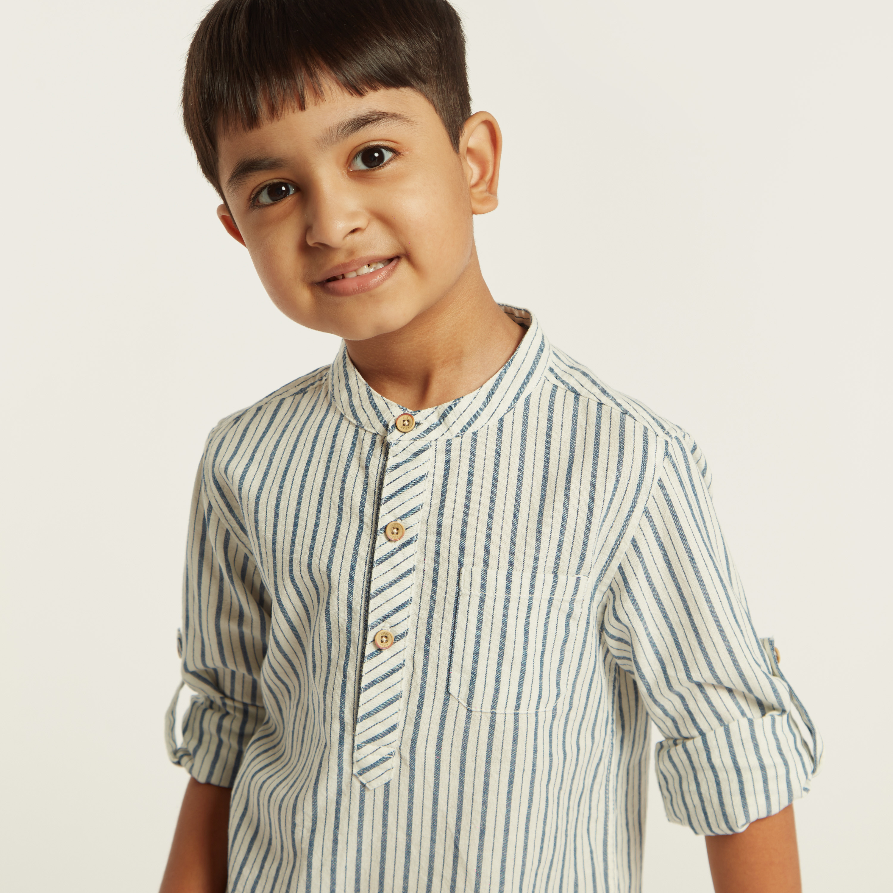 Eligo Striped Shirt with Long Sleeves-boys-clothing-shirts-image-4