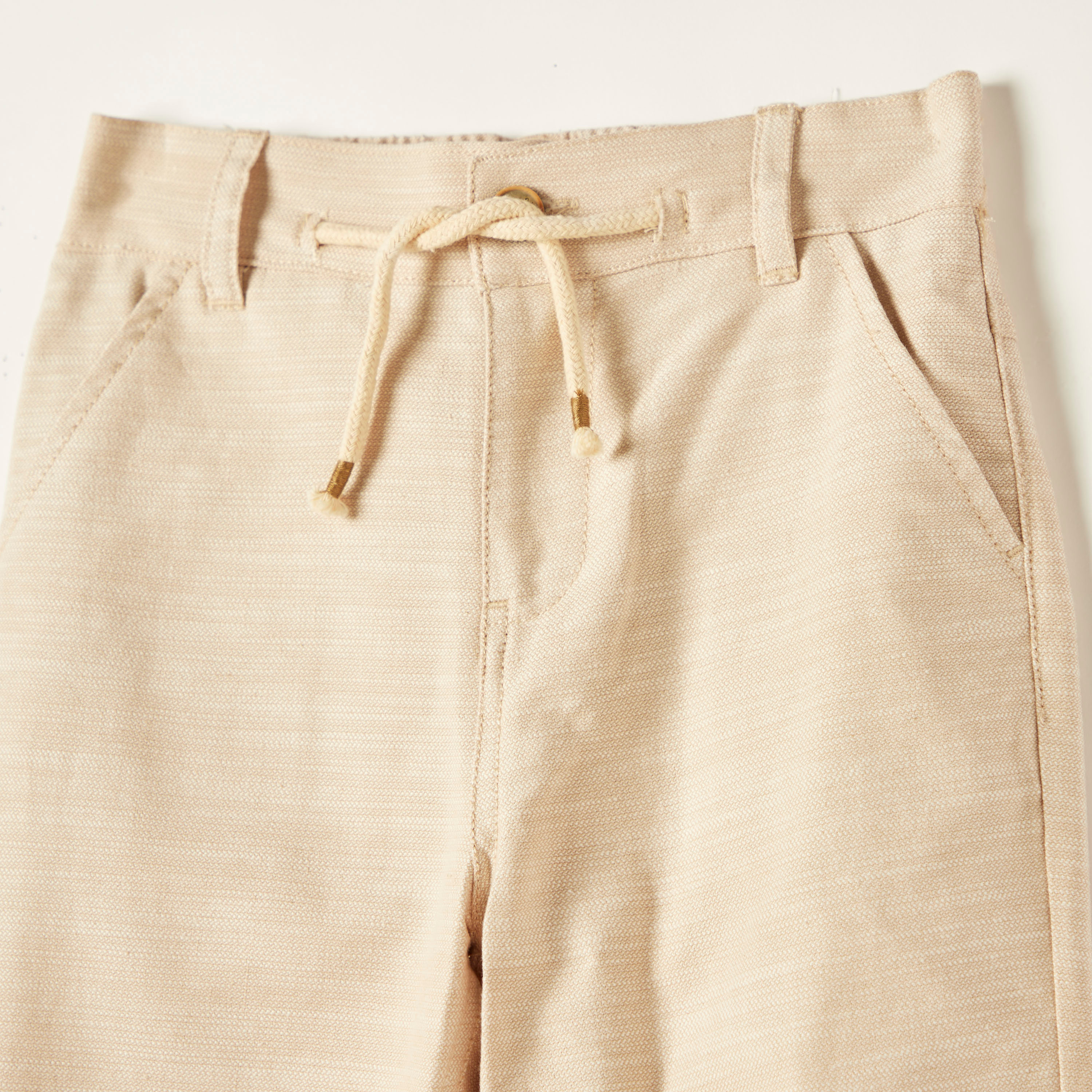 بنطلون منسوج سادة بجيوب وأزرار إغلاق-boys-clothing-bottoms-trousers-image-2