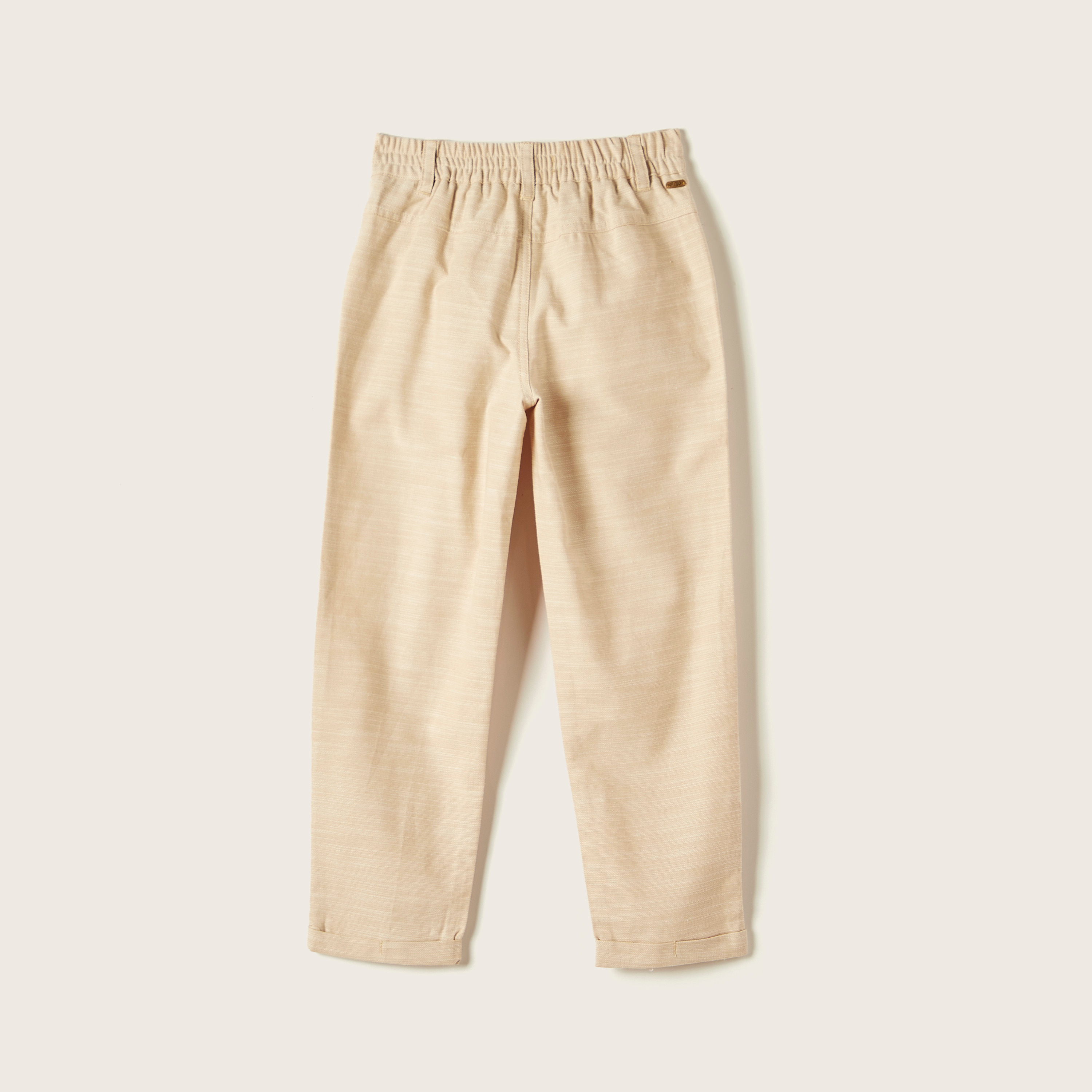 بنطلون منسوج سادة بجيوب وأزرار إغلاق-boys-clothing-bottoms-trousers-image-3