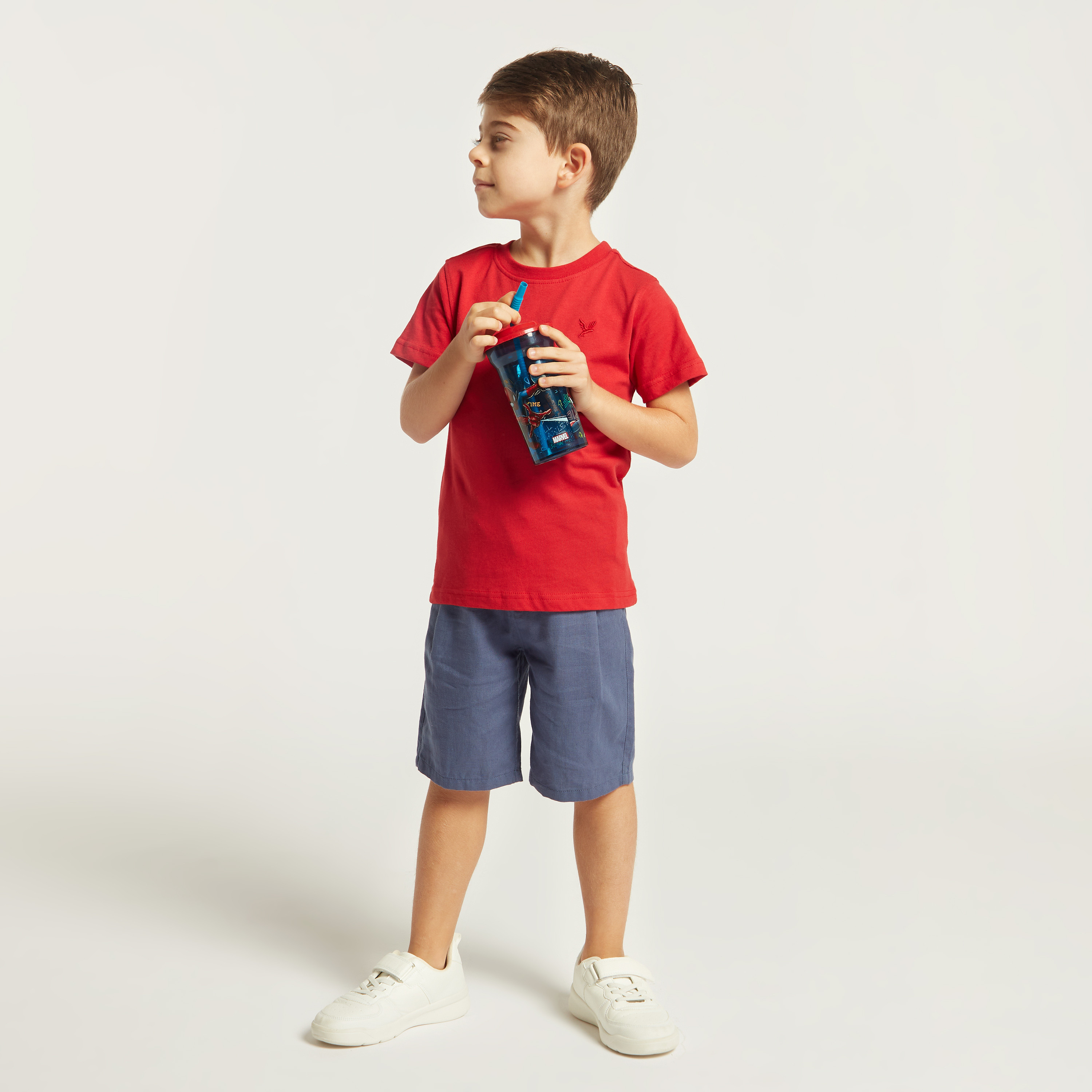 Eligo Solid Shorts with Pockets and Drawstring Closure-baby-boys-clothing-bottoms-shorts-image-1