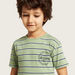 Lee Cooper Striped Crew Neck T-shirt with Short Sleeves-T Shirts-thumbnail-2