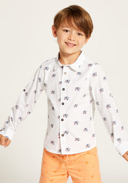 Lee Cooper All Over Print Shirt with Long Sleeves