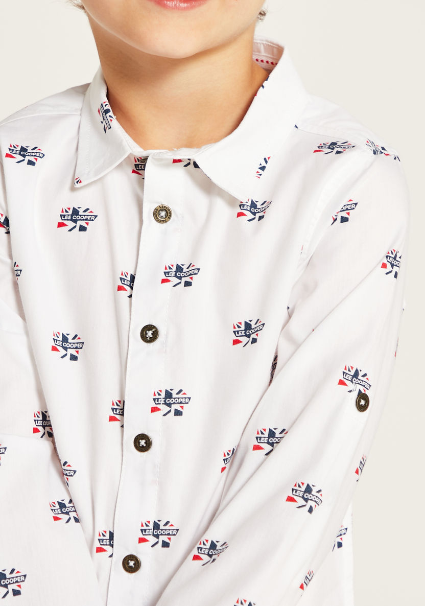 Lee Cooper All Over Print Shirt with Long Sleeves-Shirts-image-2