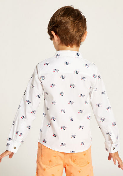 Lee Cooper All Over Print Shirt with Long Sleeves