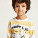 Snoopy Printed T-shirt with Crew Neck and Long Sleeves-T Shirts-thumbnail-2