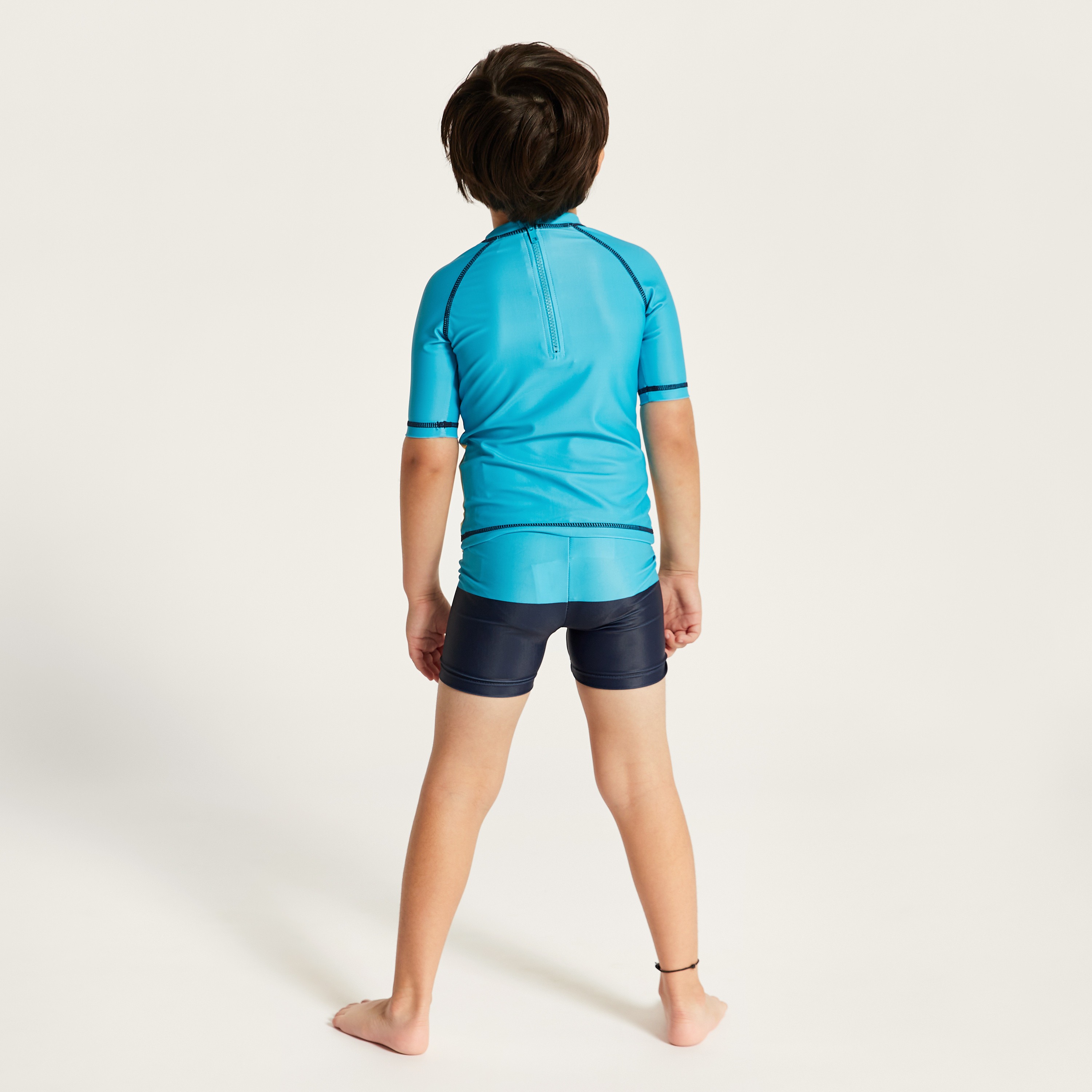 Snoopy Dog Print Rash Guard and Swim Shorts Set-baby-boys-clothing-swimwear-image-4