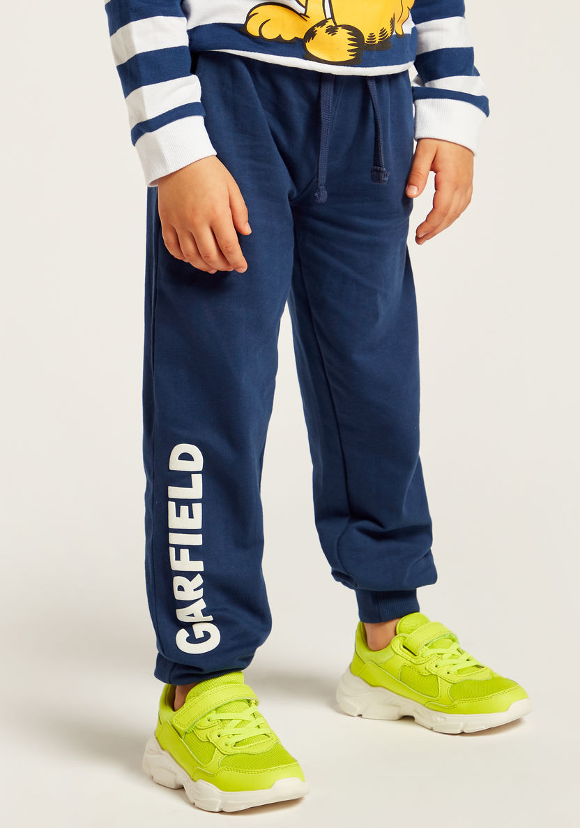 Garfield Print T-shirt and Jog Pants Set-Clothes Sets-image-3