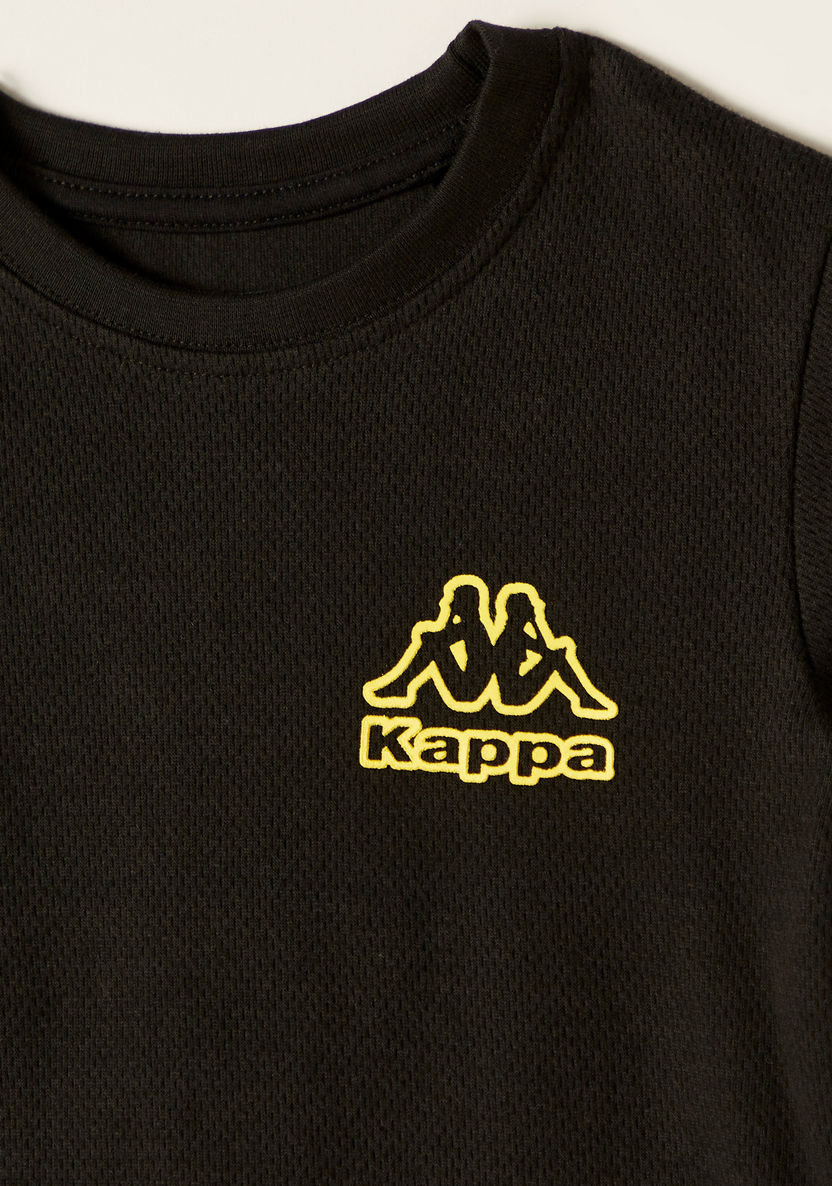 Kappa Logo Print T-shirt with Round Neck and Short Sleeves-T Shirts-image-1