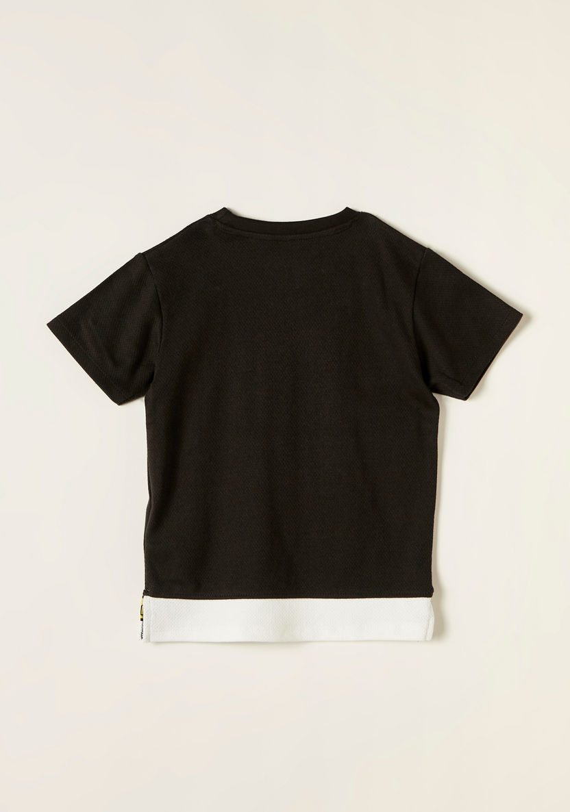 Kappa Logo Print T-shirt with Round Neck and Short Sleeves-T Shirts-image-2