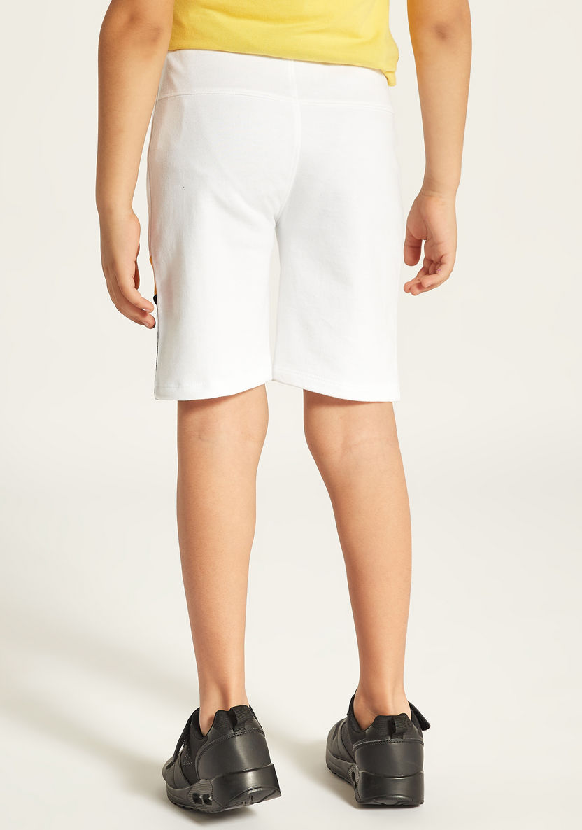 Kappa Logo Print Shorts with Pockets and Drawstring Closure-Shorts-image-3